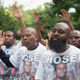 Michael Brown Sr. leads a march Aug. 8, 2015, in Ferguson, Mo.
Scott Olson/Getty Images